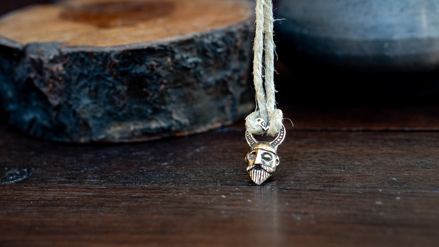 Pendentif tête d'Odin - bronze