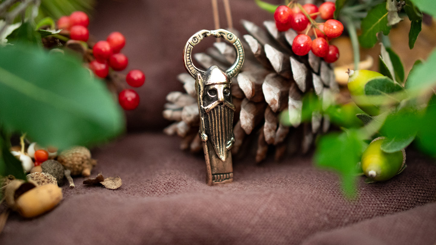 Odin bronze pendant - Inspired by Norse mythology