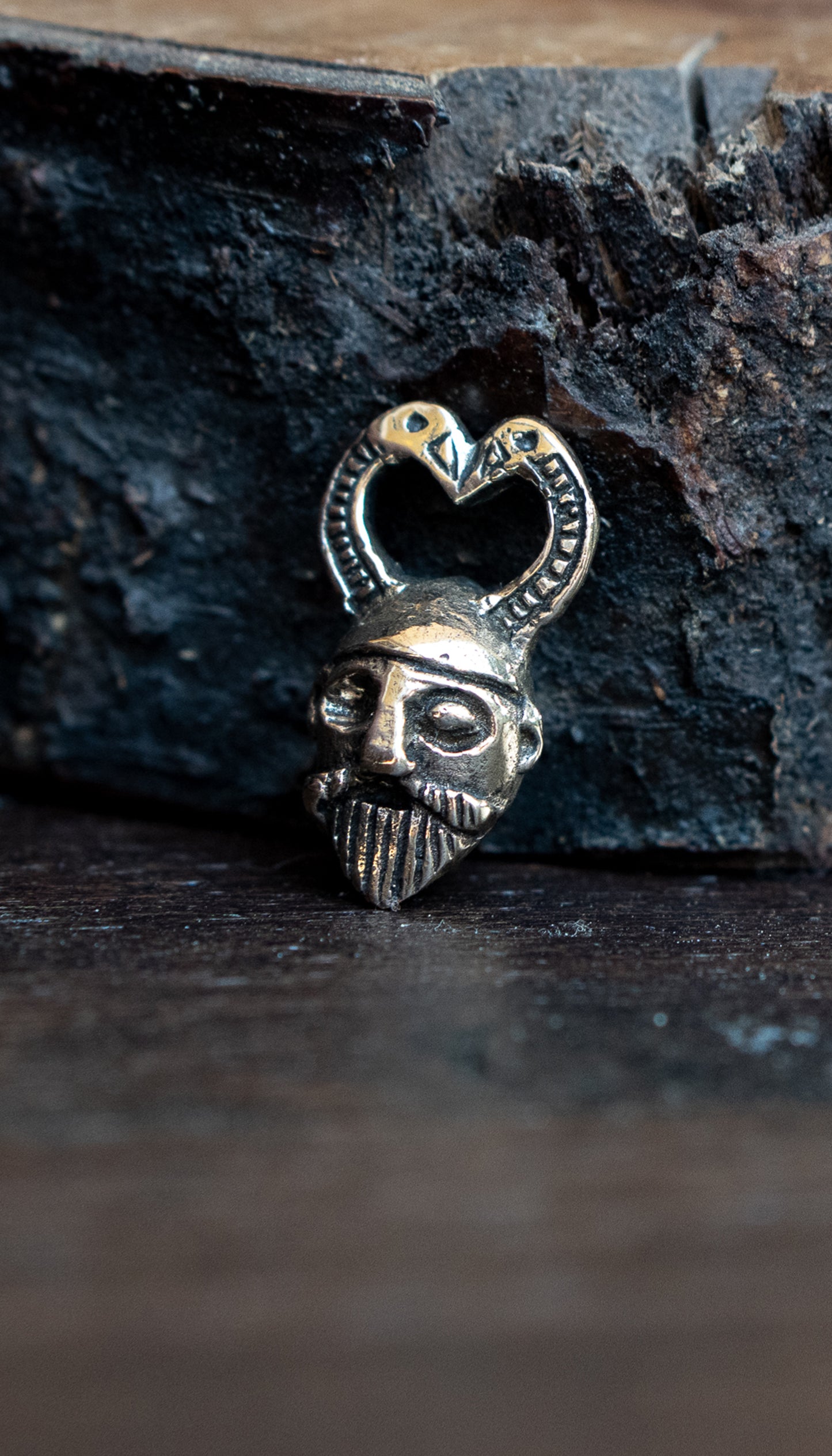 Pendentif tête d'Odin - bronze