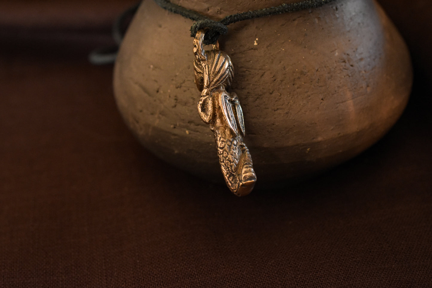 Mélusine bronze pendant - Melusine -