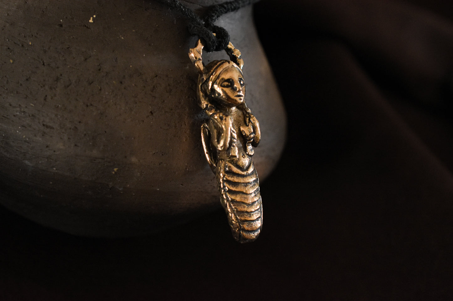 Mélusine bronze pendant - Melusine -