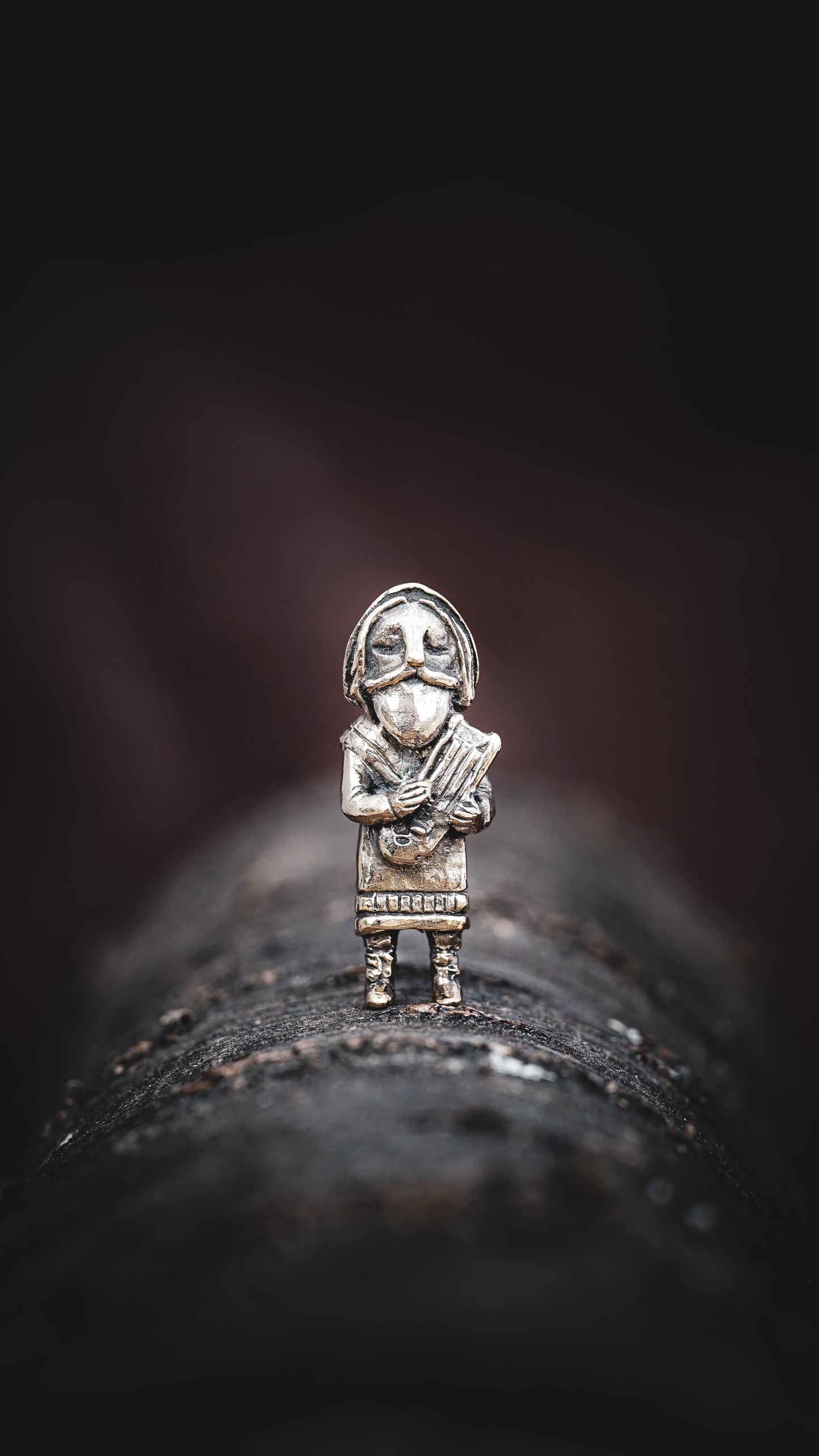 Bragi Pendentif bronze inspiré des mythes nordiques, amulette païenne viking Bragr