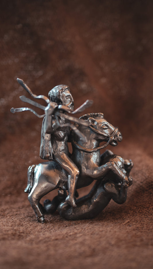 Jupiter à l'anguipède /  statuette en bronze